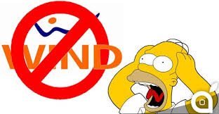 logo wind con segnale divieto e homer simpson