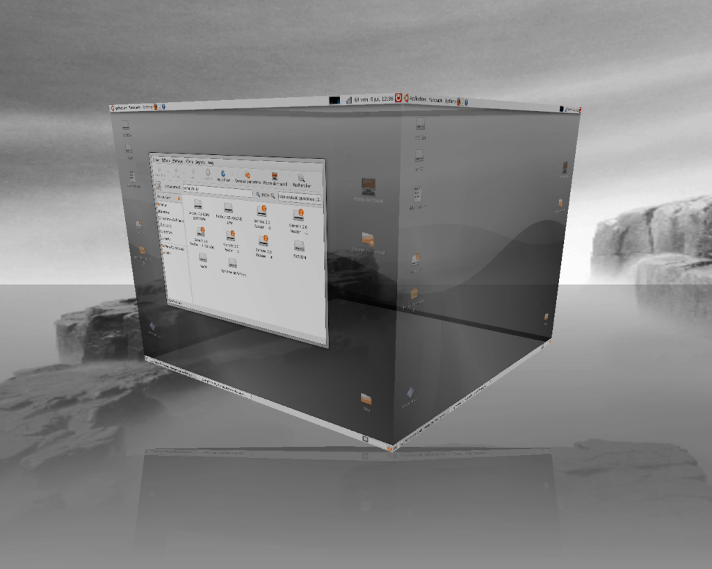 Ubuntu 7.04 - desktop cubo Compiz
