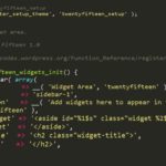 schermata con codice WordPress