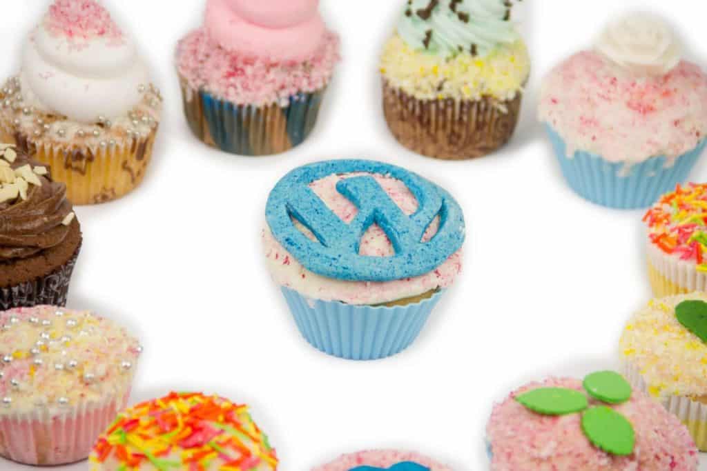cupcake con logo WordPress