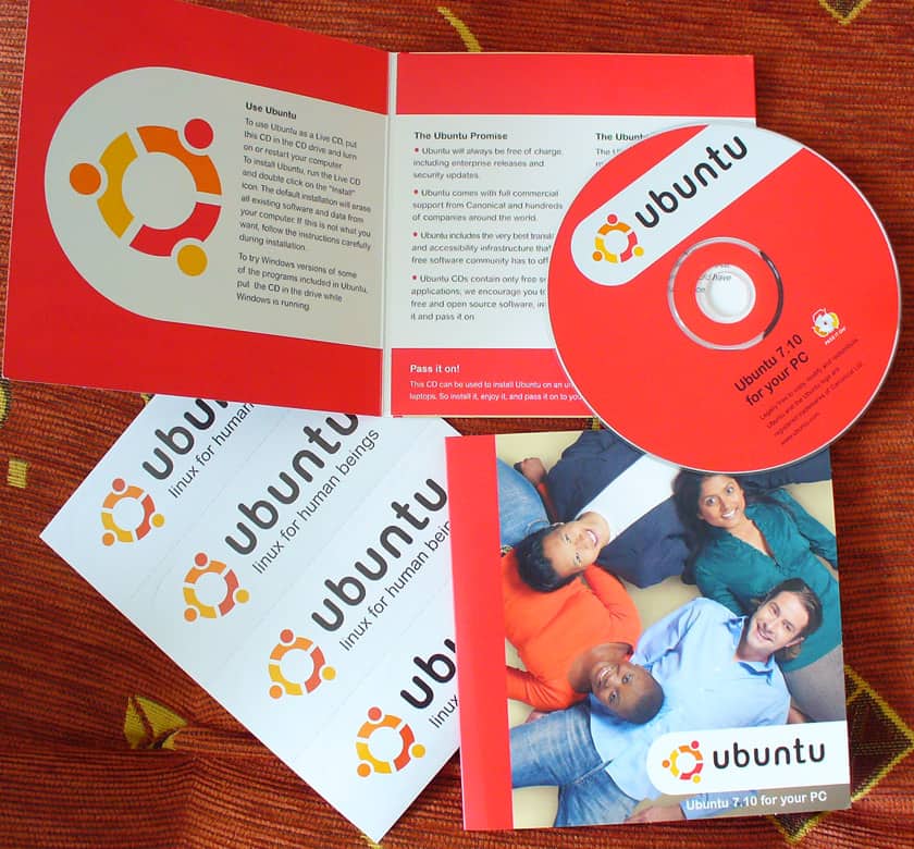 CD distribuzione Ubuntu Gutsy Gibbon