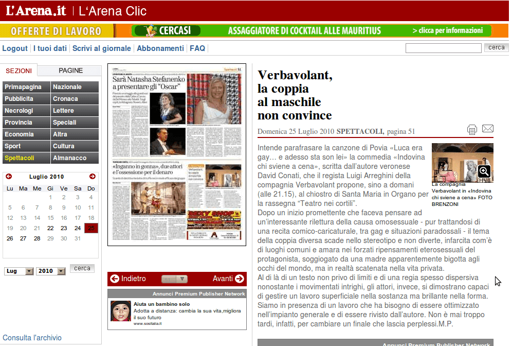 articolo online Verbavolant omofobia