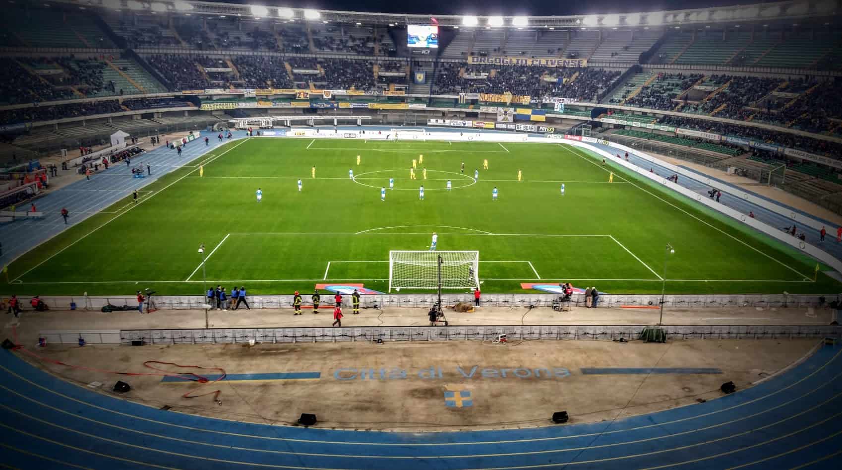 Chievo-Napoli al fischio d'inizio - dalla curva ospiti