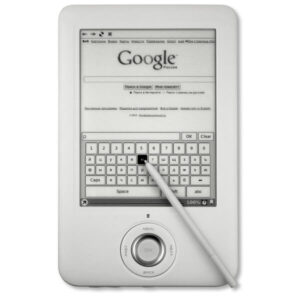 L'Onyx boox 60, col pennino estratto dal suo alloggiamento.